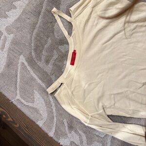 Cream Long Sleeve Top